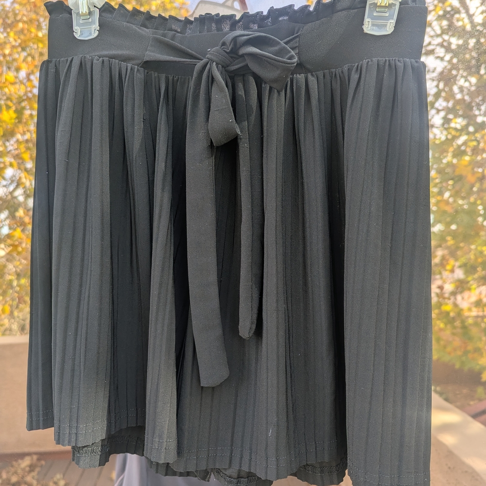 Soho Apparel Black Mini Skirt with Bow